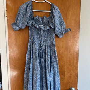 Doen Sol Dress in Blue Garden Bloom - size Small